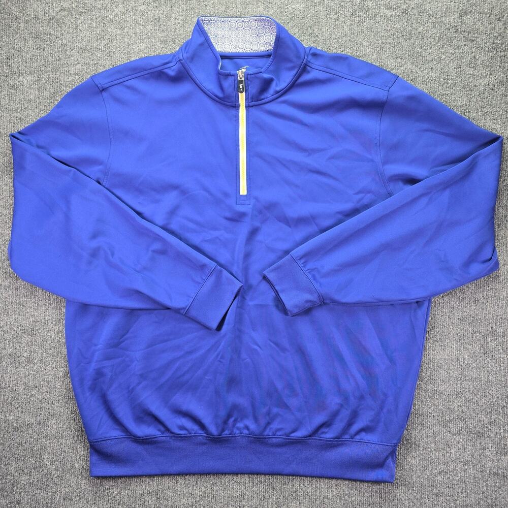 Fairway & Greene Tech 1/4 Zip Pullover Mens XXL Blue Golf Performance Stretch